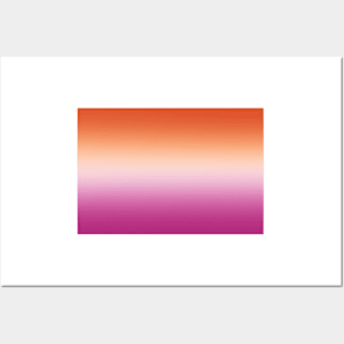 Lesbian Pride Flag Gradient Posters and Art